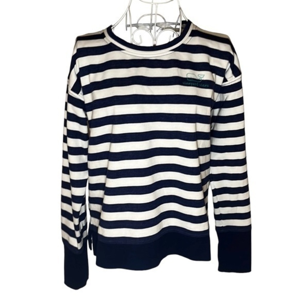 Vineyard Vines Soft and Cozy Striped Whale logo sweatshirt size XS